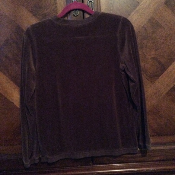 Velour V-neck Top - Picture 2 of 2